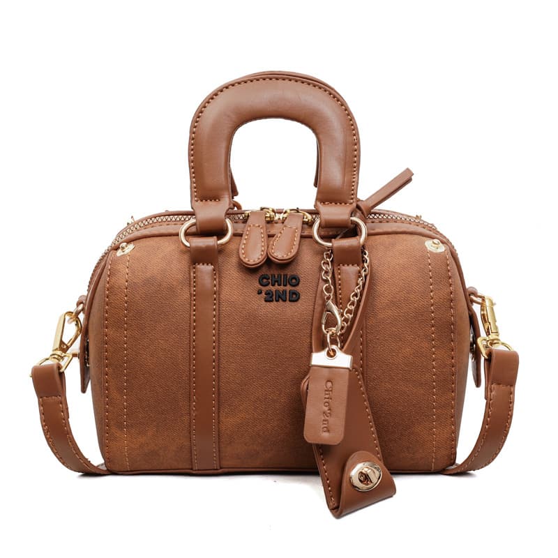 Fashion stitching handbag Boston bag 2025 new women's bag texture versatile niche simple shoulder crossbody bag 8