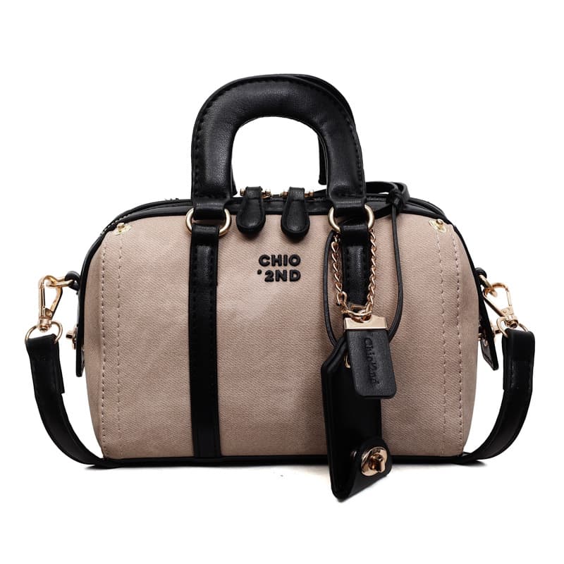Fashion stitching handbag Boston bag 2025 new women's bag texture versatile niche simple shoulder crossbody bag 10