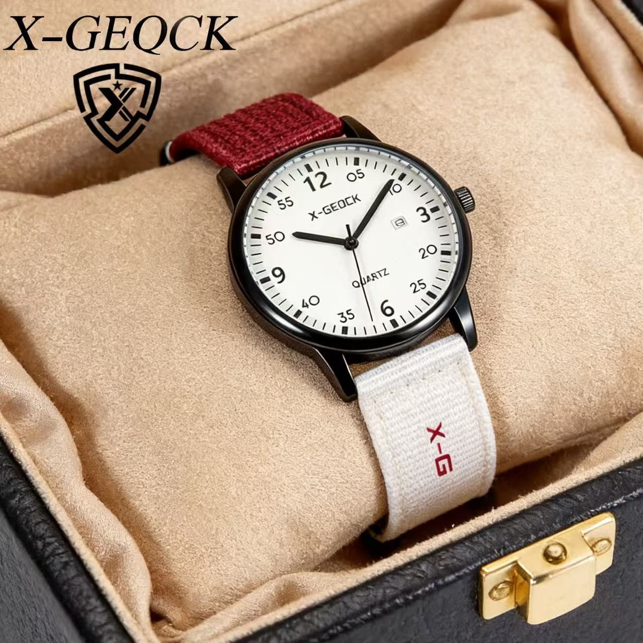 Watches for boys and girls, junior high school students, teenagers, fashion trends, luminous waterproof, personality test, canvas strap watch 2