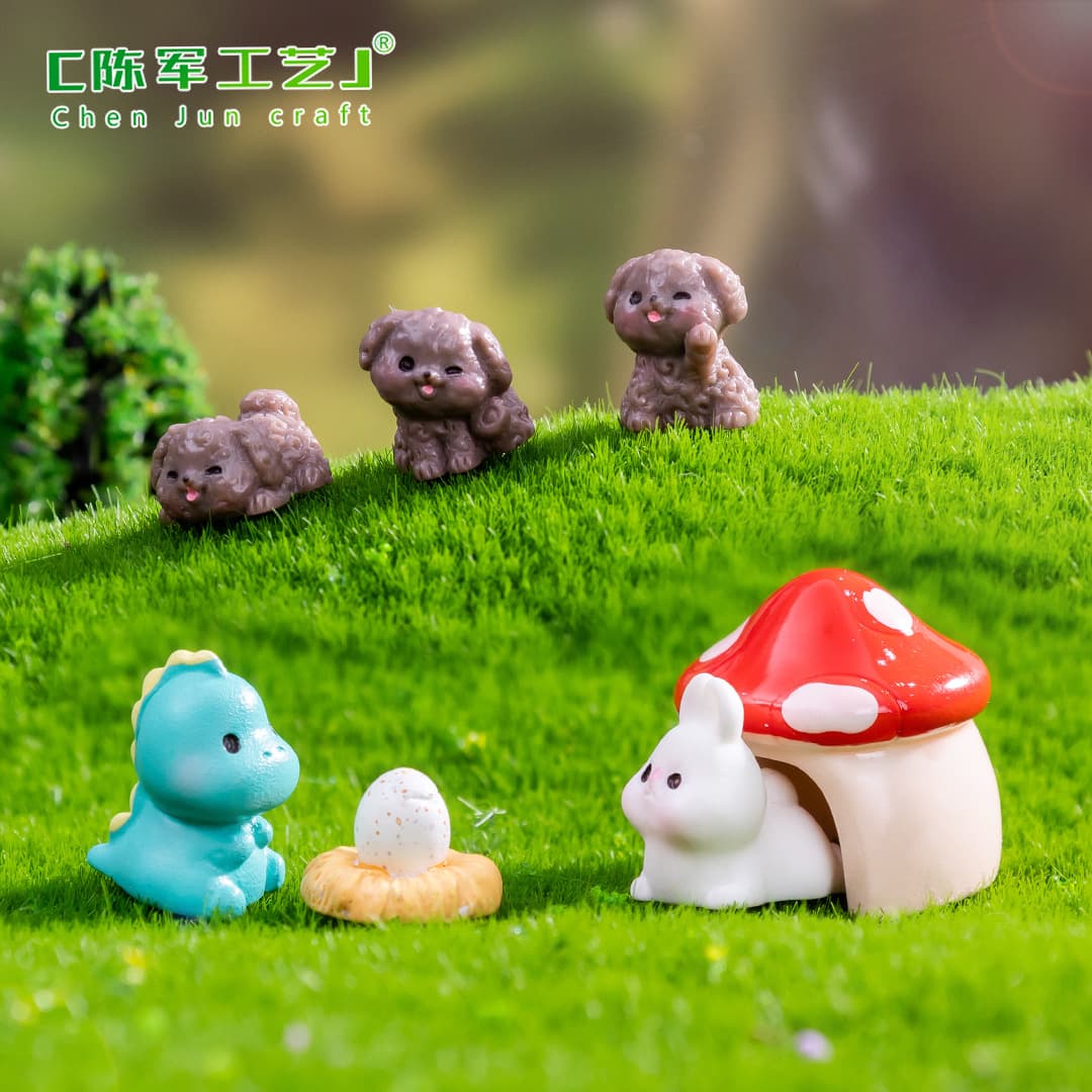 Micro landscape creative cute little rabbit animal gardening landscaping diy decoration accessories mini miniature E18 3