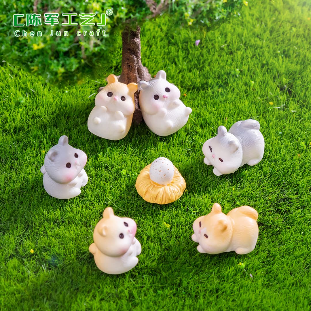 Micro landscape creative cute little rabbit animal gardening landscaping diy decoration accessories mini miniature E18 5