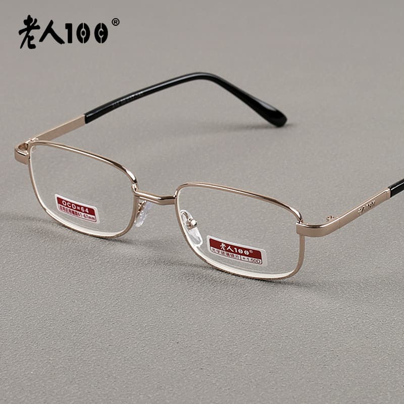 Manufacturer's spot elderly 100 high-end brand ultra-light fashion men's and women's reading glasses anti-counterfeiting genuine glass pieces 814 4
