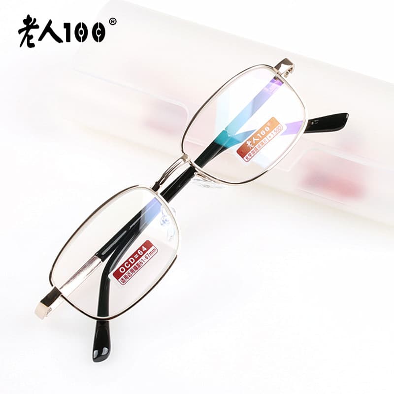 Manufacturer's spot elderly 100 high-end brand ultra-light fashion men's and women's reading glasses anti-counterfeiting genuine glass pieces 814 6