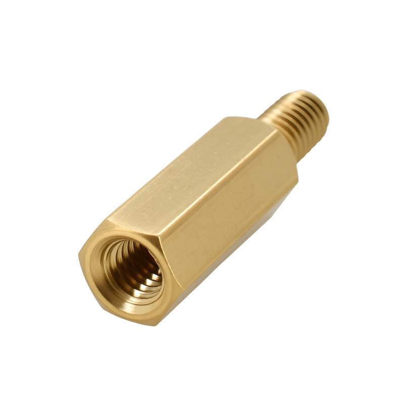 Single head m4 hexagonal copper column copper stud h6 electronic security external hexagonal connection extended interval support copper screw column 6