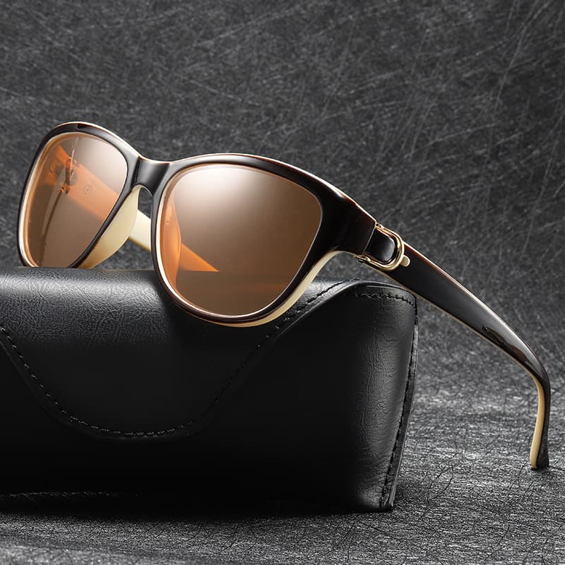 8629 new style sunglasses for women with trendy round faces, personalized metal mixed polarized sunglasses, retro sunglasses