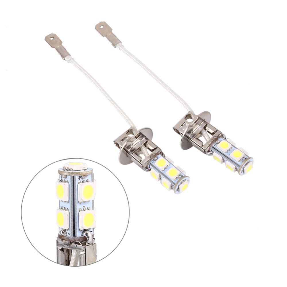 Spot direct sales car LED fog light H1/H3 5050 9SMD high brightness front fog light bulb H3 fog light bulb 2