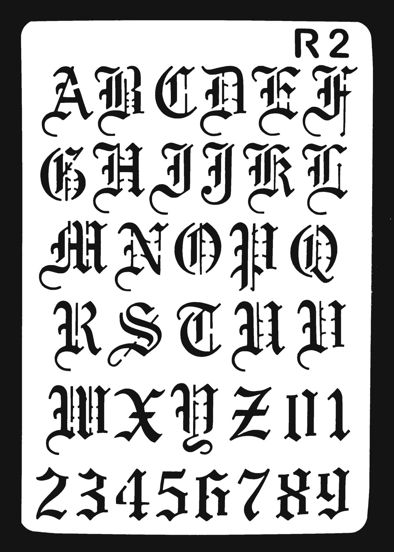 R letter diary template, digital drawing template, large painting template, 12 types 8