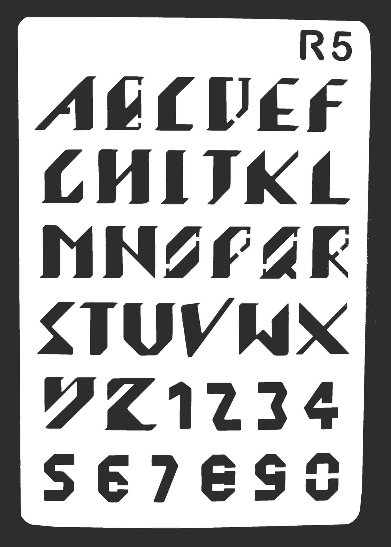 R letter diary template, digital drawing template, large painting template, 12 types 10