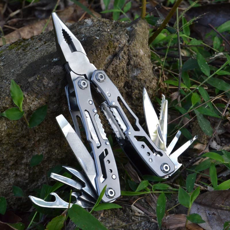 Multifunctional knife pliers with locking function needle nose pliers outdoor emergency all steel folding repair tool knife pliers 7
