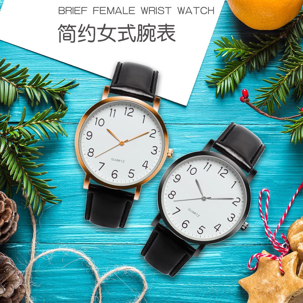Simple fashion watch, unisex watch belt for men and women, 12-digit student foreign trade watch, drop shipping 3
