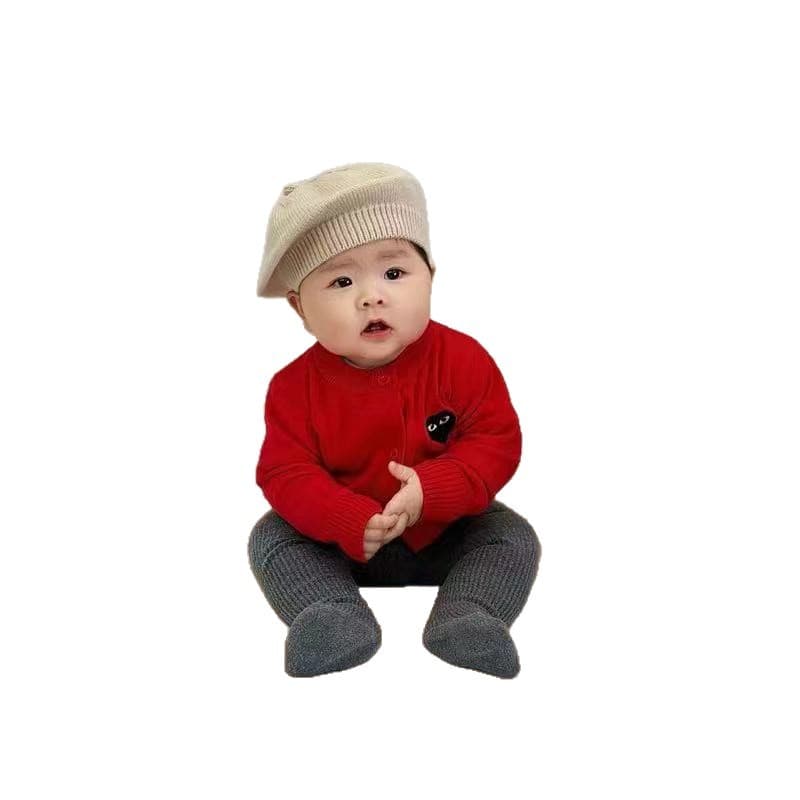 Live supply of baby core-spun yarn knitted 2026 spring baby wool long-sleeved baby sweater in stock 6