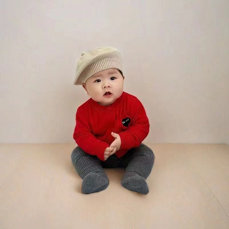 Live supply of baby core-spun yarn knitted 2026 spring baby wool long-sleeved baby sweater in stock 8