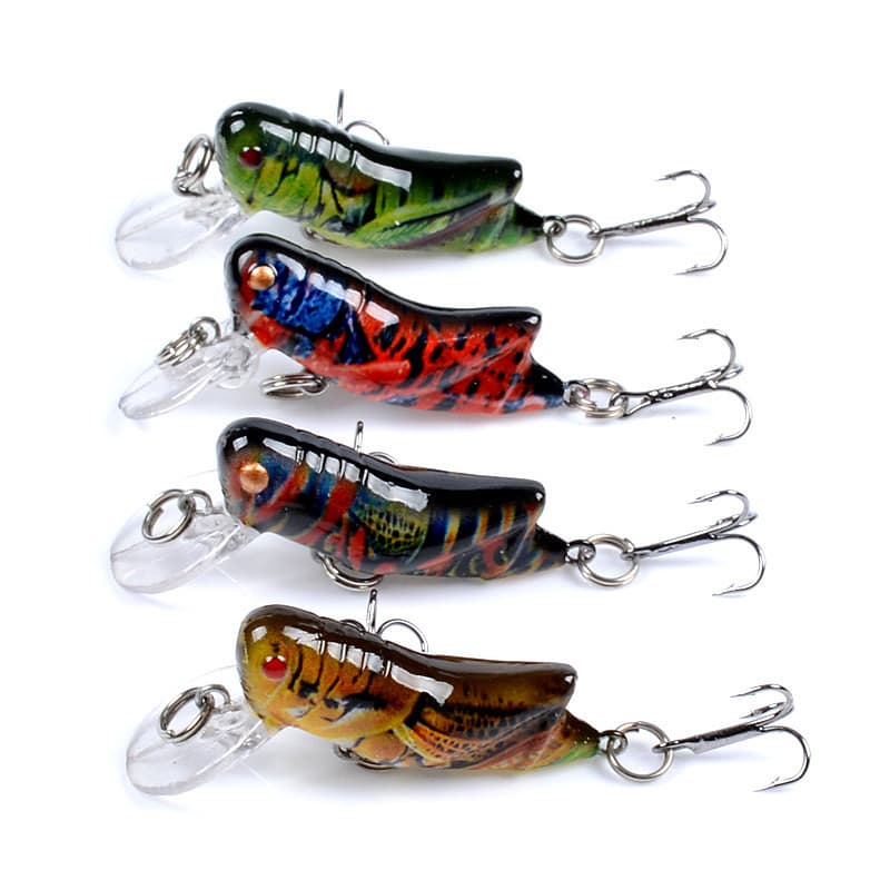 Lure bait, insect, grasshopper, bionic bait, painted plastic hard bait, fake bait, grass carp, silver carp and crucian carp, special killing bait cross-border factory