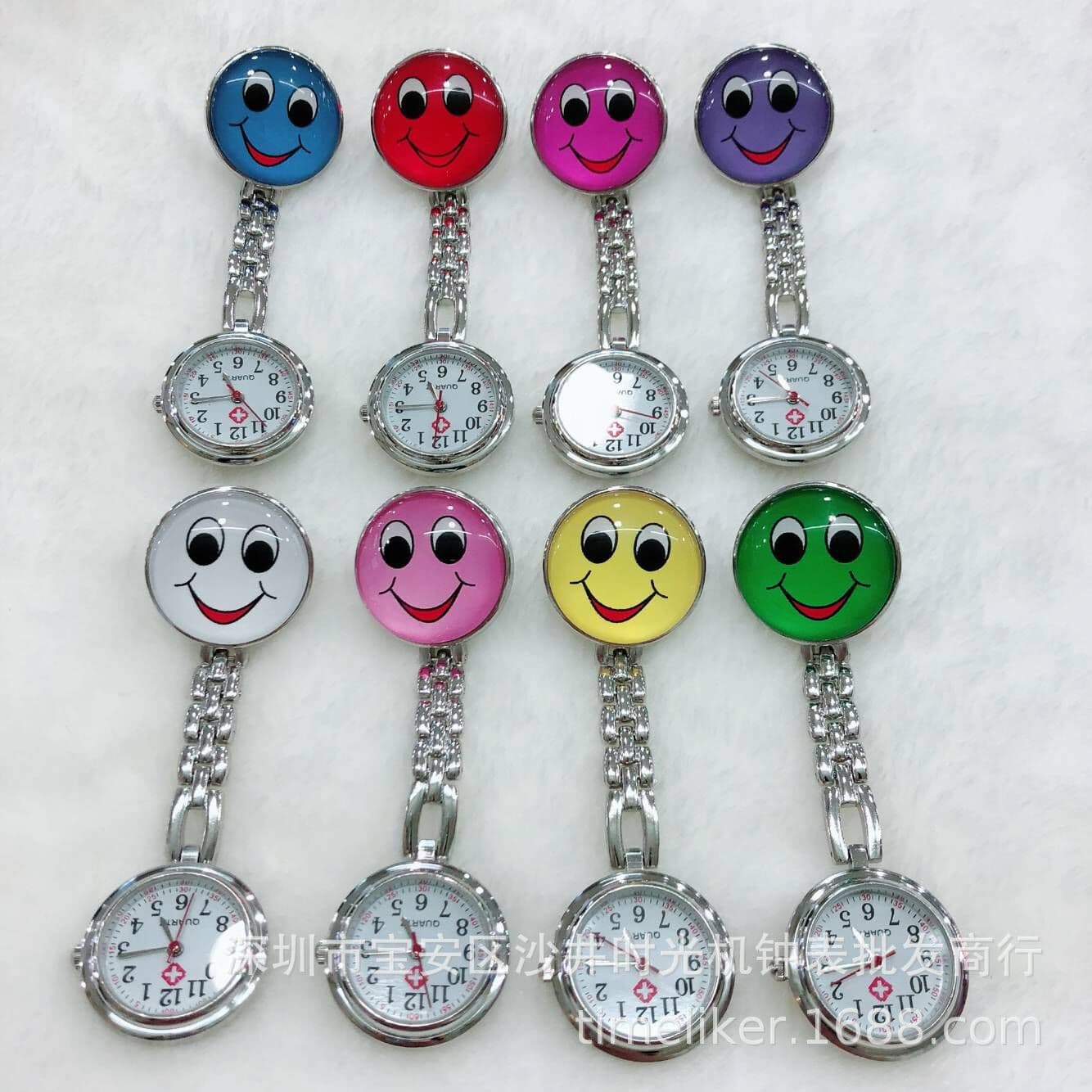 Shenzhen factory direct sales big eyes smiling face nurse watch medical nurse hanging watch male and female nurse creative gift watch 3