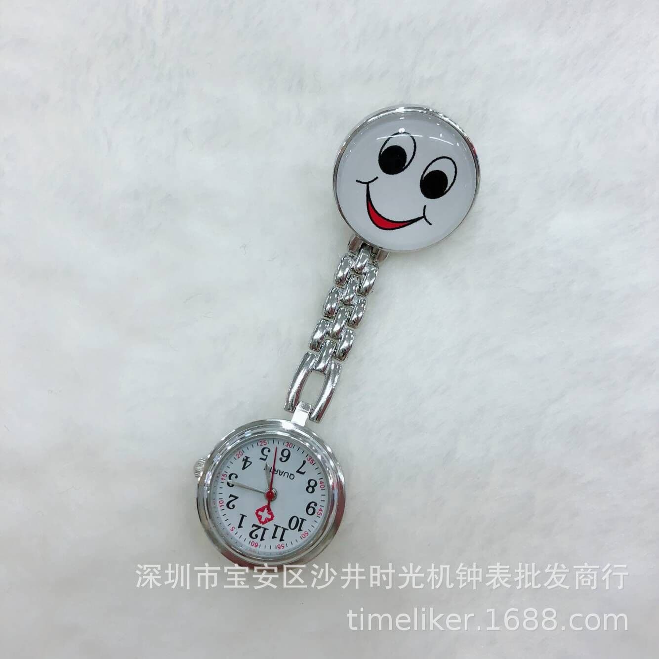 Shenzhen factory direct sales big eyes smiling face nurse watch medical nurse hanging watch male and female nurse creative gift watch 4