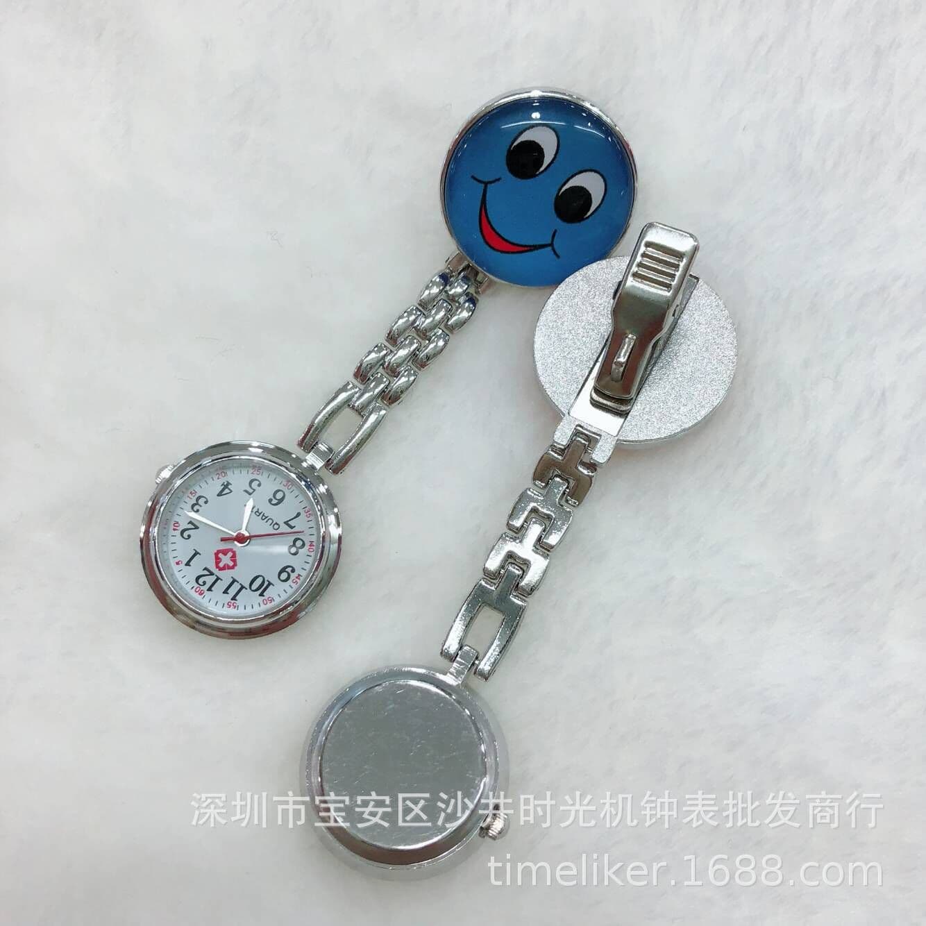 Shenzhen factory direct sales big eyes smiling face nurse watch medical nurse hanging watch male and female nurse creative gift watch 6