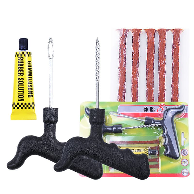 2019 Large Car Tire Repair Tool Set 8-piece Set with Glue Tire Repair Emergency Quick Tire Repair Tool 4