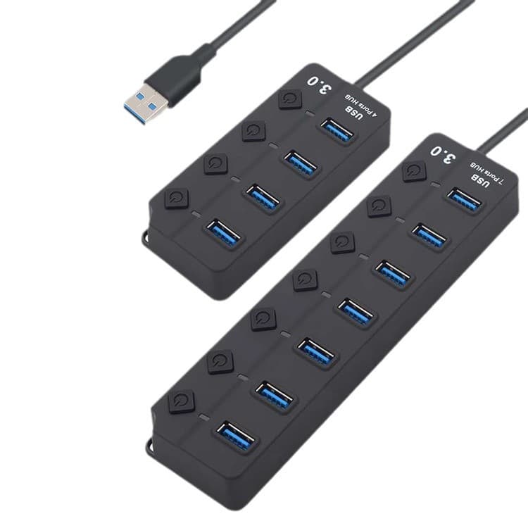 Laptop USB3.0 hub 7-port independent switch splitter HUB one-to-four high-speed expander 6