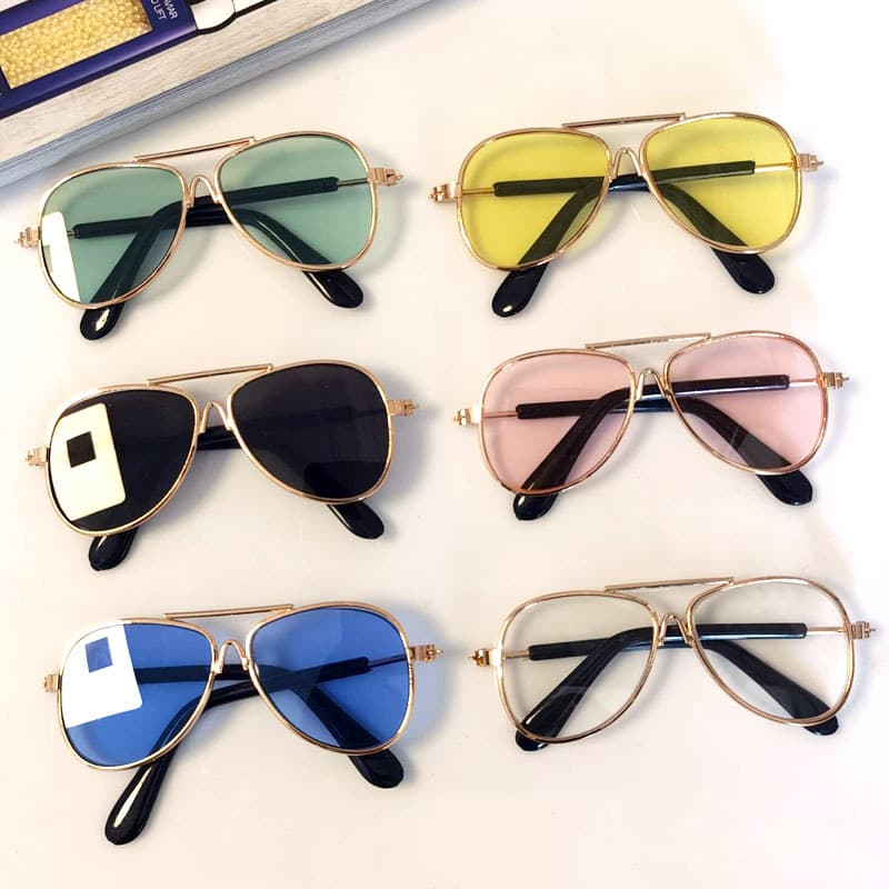Cat Sunglasses Anti-UV Trendy Cool Accessories Love Glasses Metal Glasses Pet Supplies Sunglasses 3