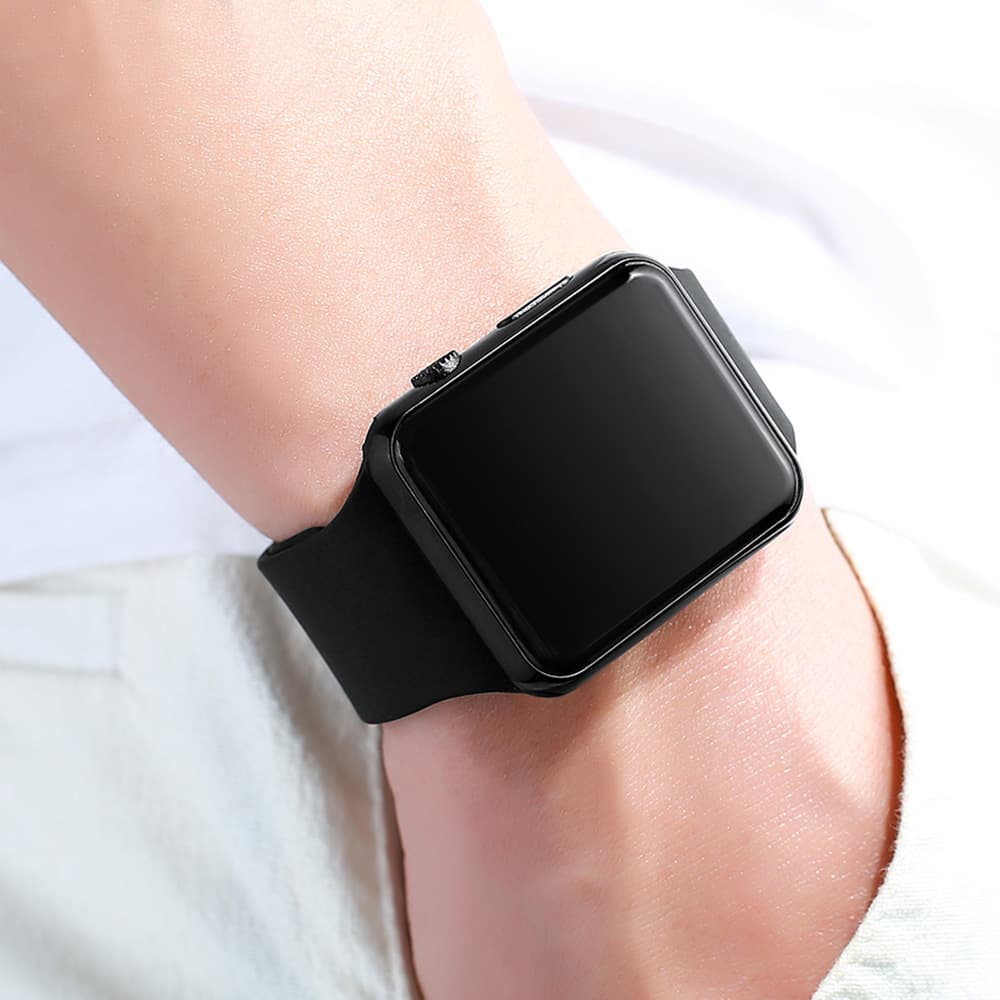 Unisex fashion trend casual personalized square LED electronic watch versatile electronic watch luminous 3