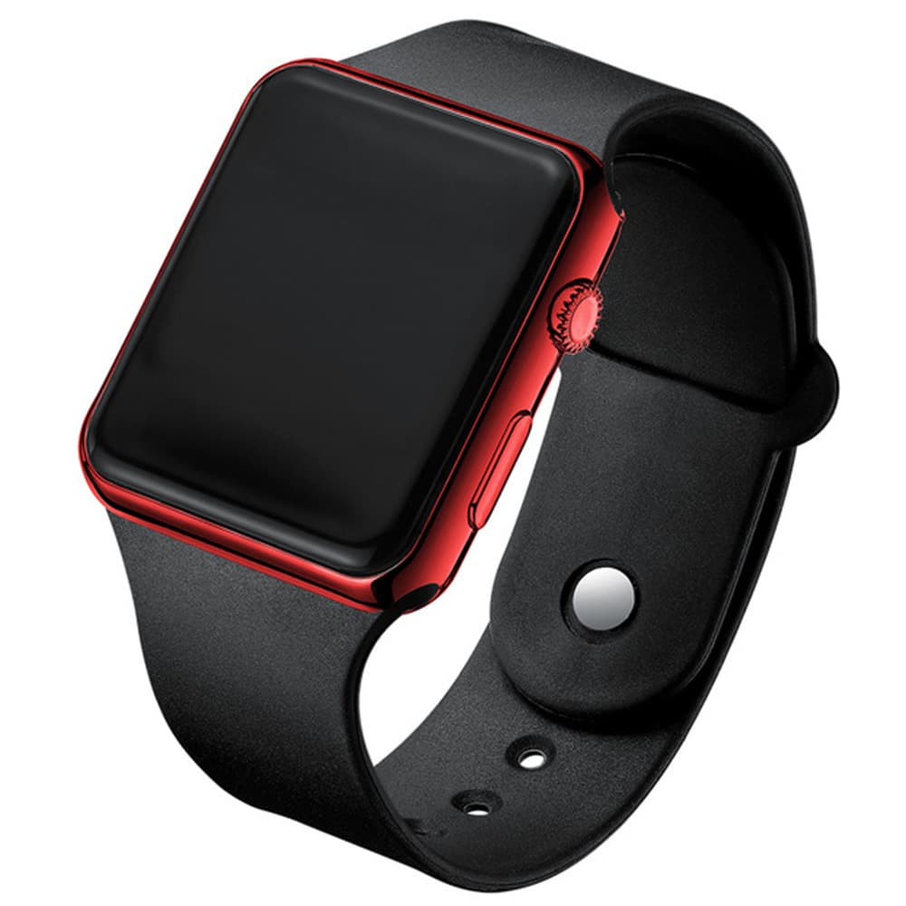 Unisex fashion trend casual personalized square LED electronic watch versatile electronic watch luminous 7