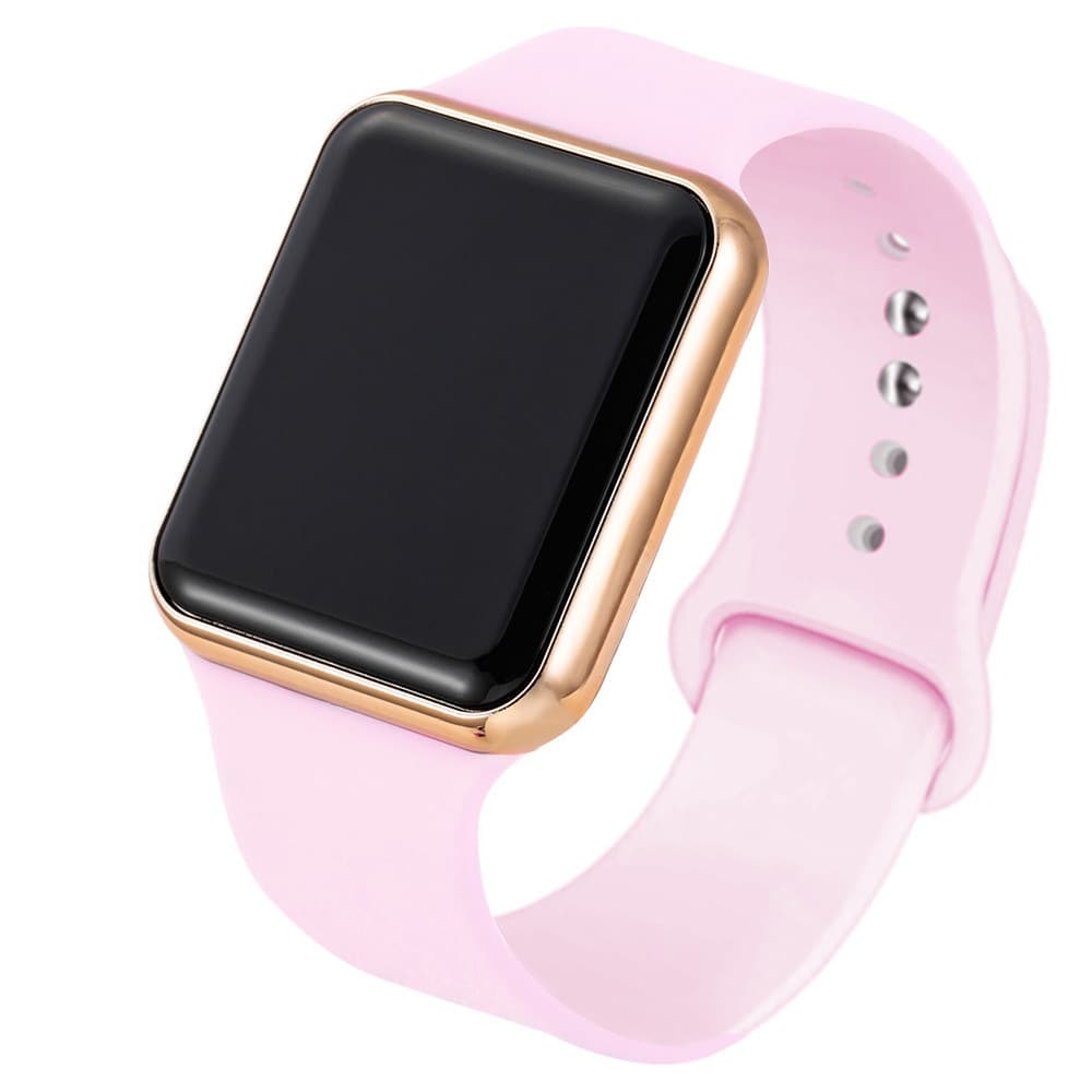 Unisex fashion trend casual personalized square LED electronic watch versatile electronic watch luminous 10