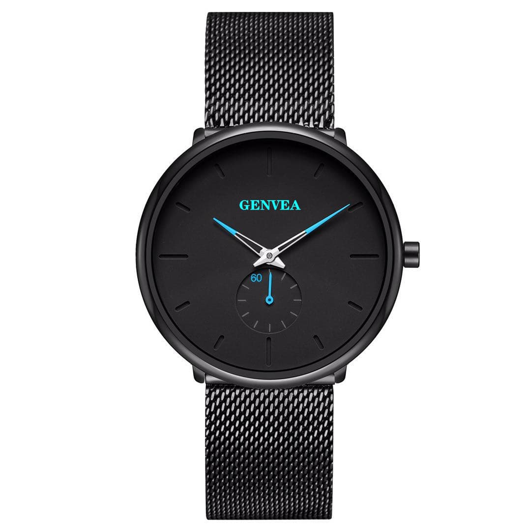 Geneva men's quartz watch mesh strap watch men's popular student simple fashion men's and women's watch cross-border best-selling model 6