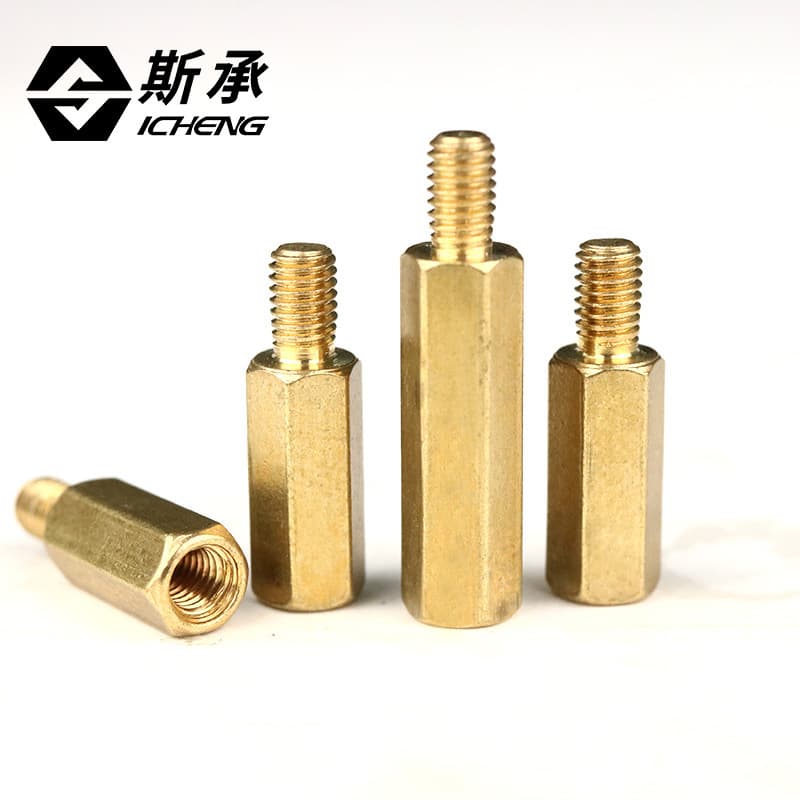 M3M4M5 metal copper column screw column isolation column hexagonal single-pass connection support Yin and Yang full thread screw rod 5
