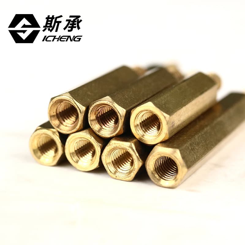 M3M4M5 metal copper column screw column isolation column hexagonal single-pass connection support Yin and Yang full thread screw rod 6