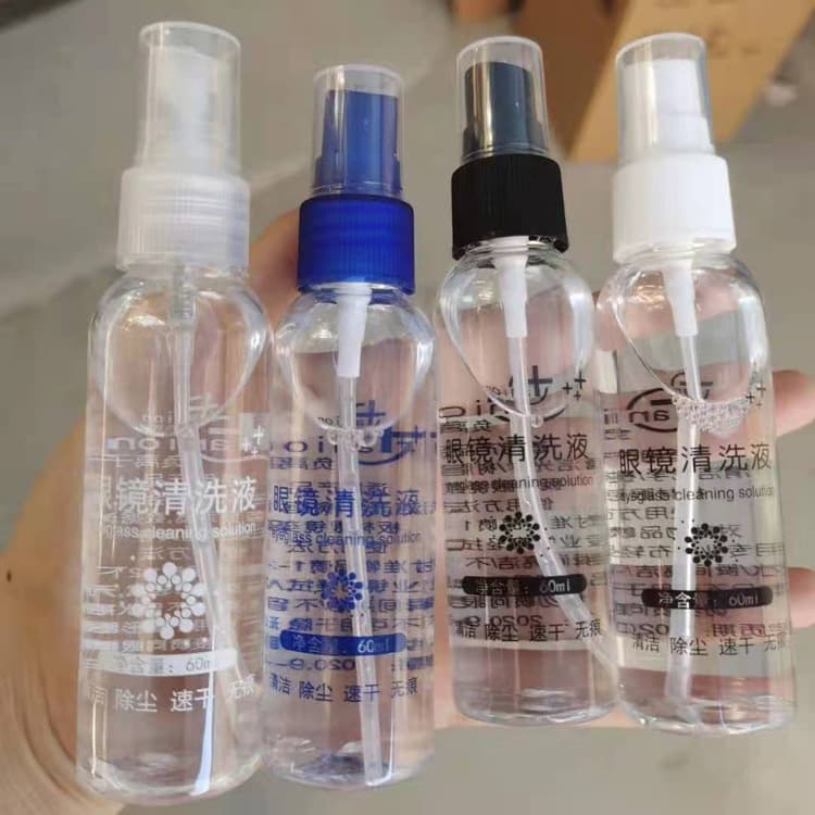 [Manufacturer wholesale] 60ml glasses cleaning liquid detergent water transparent color bottle spray printed advertising store name LOGO 4