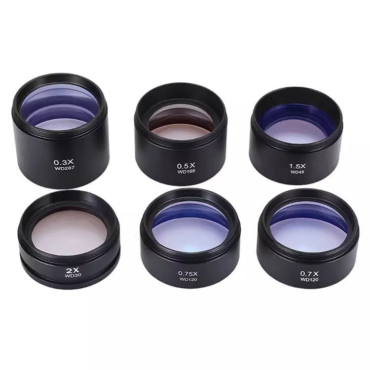 Microscope auxiliary doubler, industrial camera extender 0.7X 0.5X 2X objective lens 1X oil-proof lens hot style 6