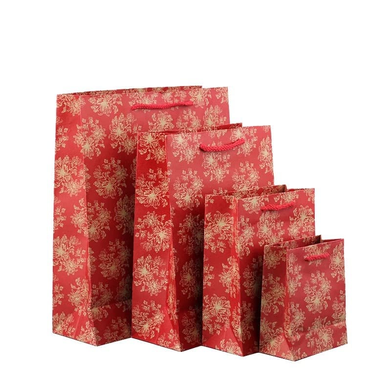 Brown Kraft Paper Tote Bags in Stock Wholesale Gift Bags Packaging Women's Clothing Festival Events Gift Shopping Bags 6