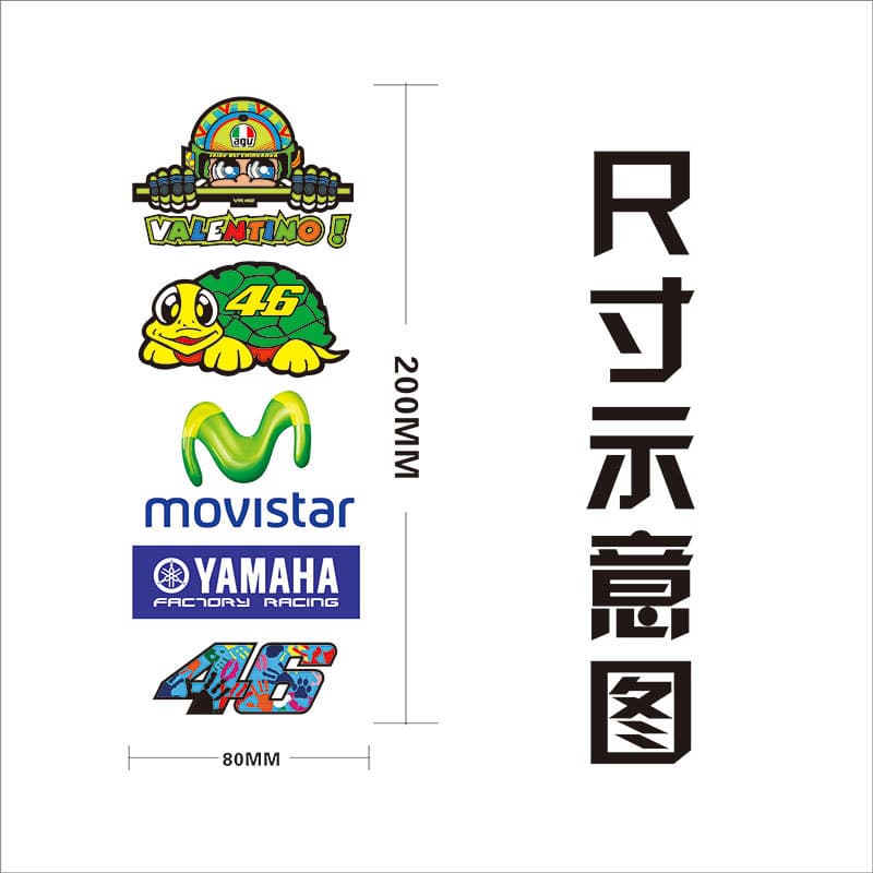 Motorcycle stickers, helmet stickers, reflective car decals, modified accessories, electric vehicle body shielding scratch stickers, waterproof 6