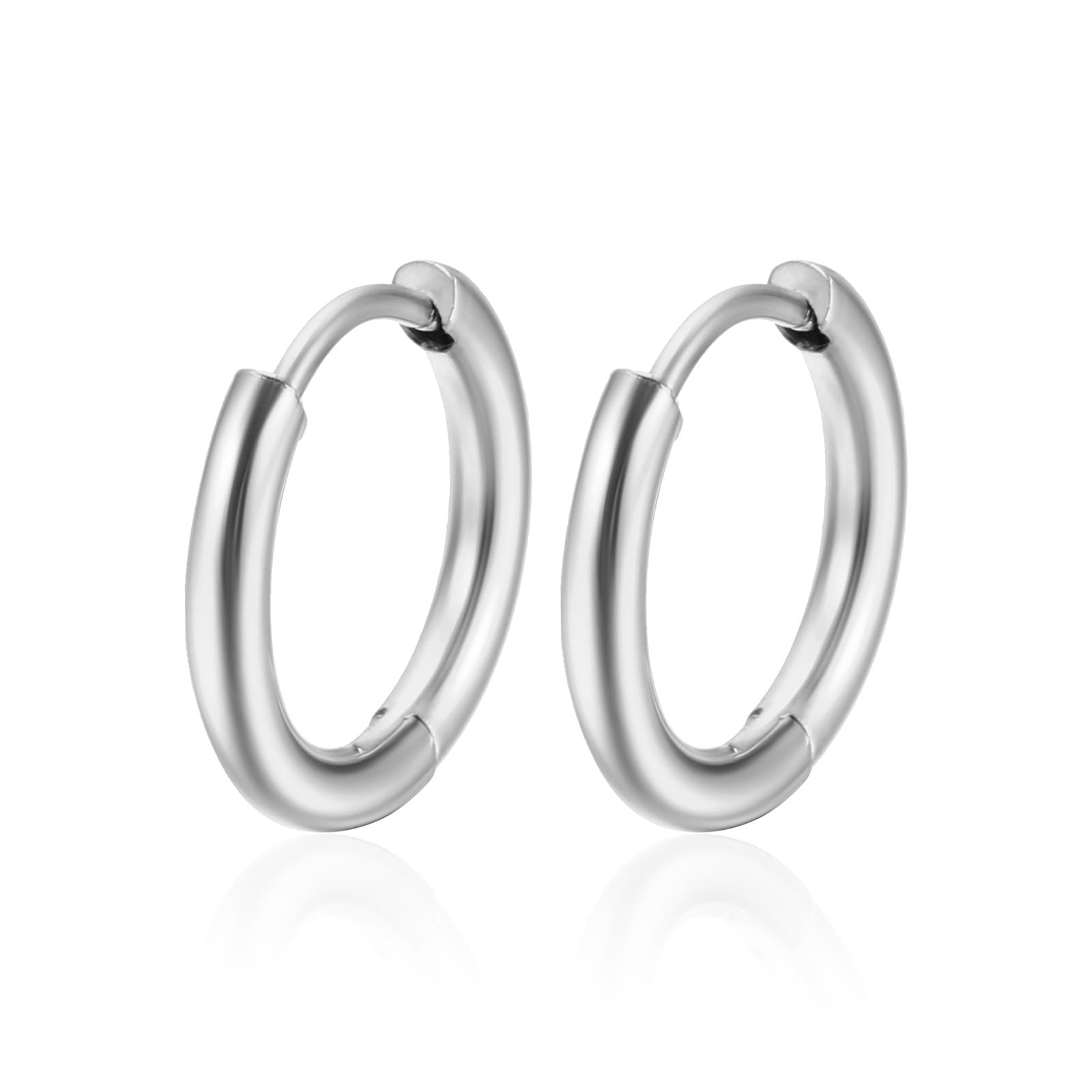 Cross-border high-quality stainless steel earrings, non-fading, unisex round earrings, simple and trendy earrings wholesale 7