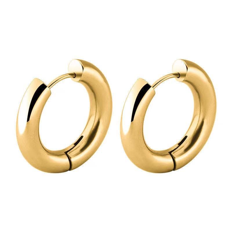 Cross-border high-quality stainless steel earrings, non-fading, unisex round earrings, simple and trendy earrings wholesale 8