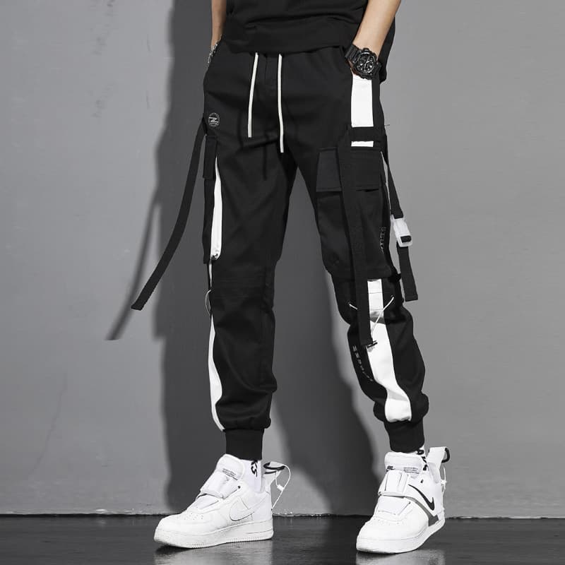 2021 new style pants for men, Korean style, trendy, loose, student ins, nine-point chic casual overalls, trendy brand foot binding 5