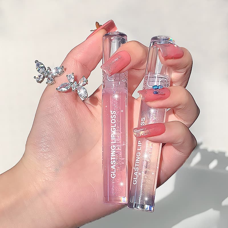 Maxfine water-glossy Lijing sparkling lip glaze lip gloss for male and female students lip gloss plump hydrating lip balm 2