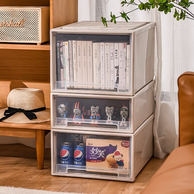 Transparent plastic drawer storage box home wardrobe storage box clothes storage box cabinet clothing organization 4