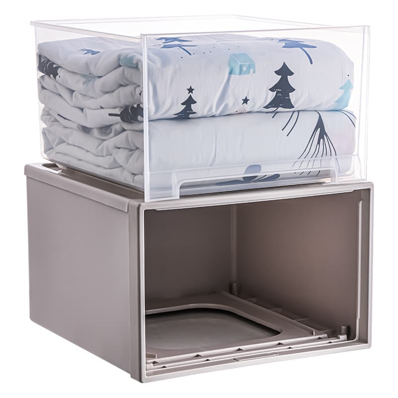 Transparent plastic drawer storage box home wardrobe storage box clothes storage box cabinet clothing organization 6