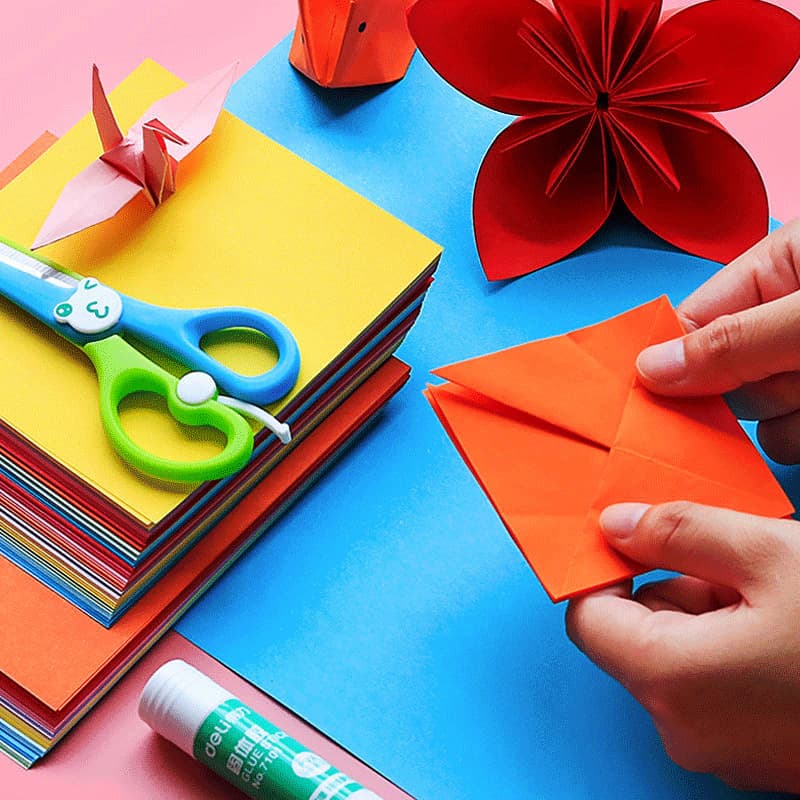 Origami colored paper set kindergarten children primary school students hand-cut paper-cut color production materials cardboard paper-cut book 2
