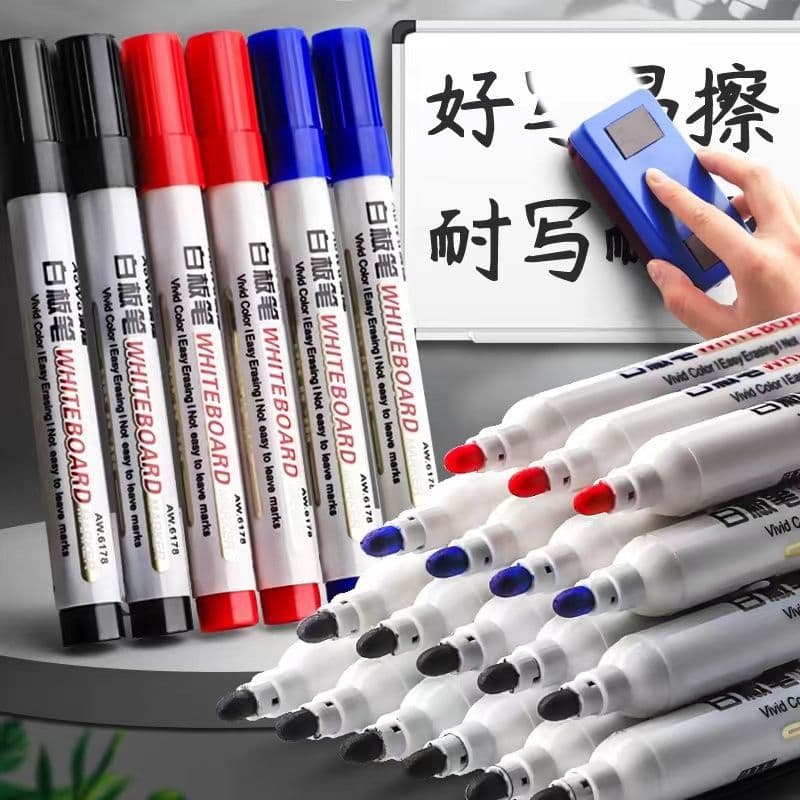 Aowa whiteboard pen is erasable, easy to write, easy to erase and refillable with ink marker pen for office teaching drawing writing pen factory wholesale 2