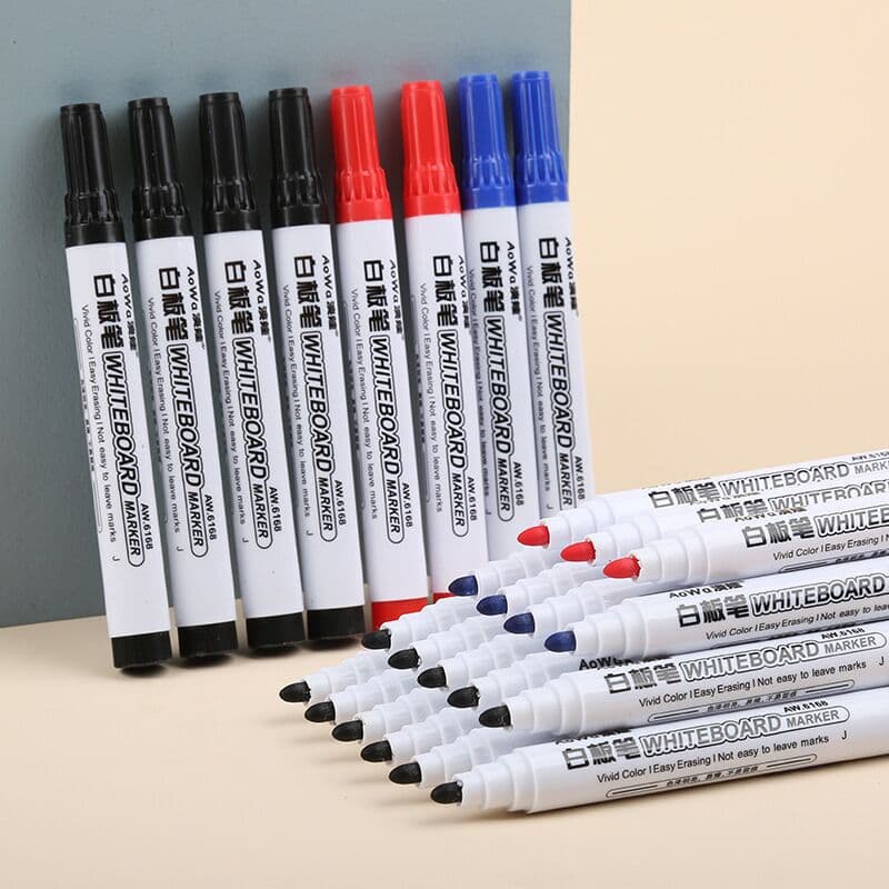 Aowa whiteboard pen is erasable, easy to write, easy to erase and refillable with ink marker pen for office teaching drawing writing pen factory wholesale 9