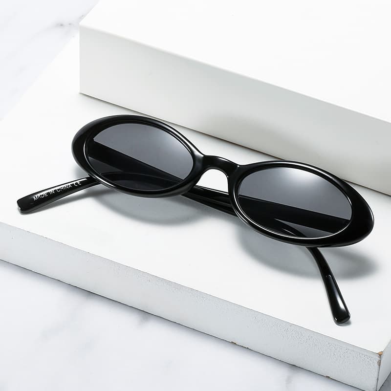 Small frame sunglasses for women with oval frames for fashionable people driving hip-hop sunglasses European and American cross-border glasses wholesale 3