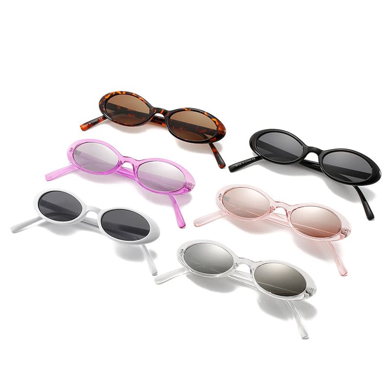 Small frame sunglasses for women with oval frames for fashionable people driving hip-hop sunglasses European and American cross-border glasses wholesale 5