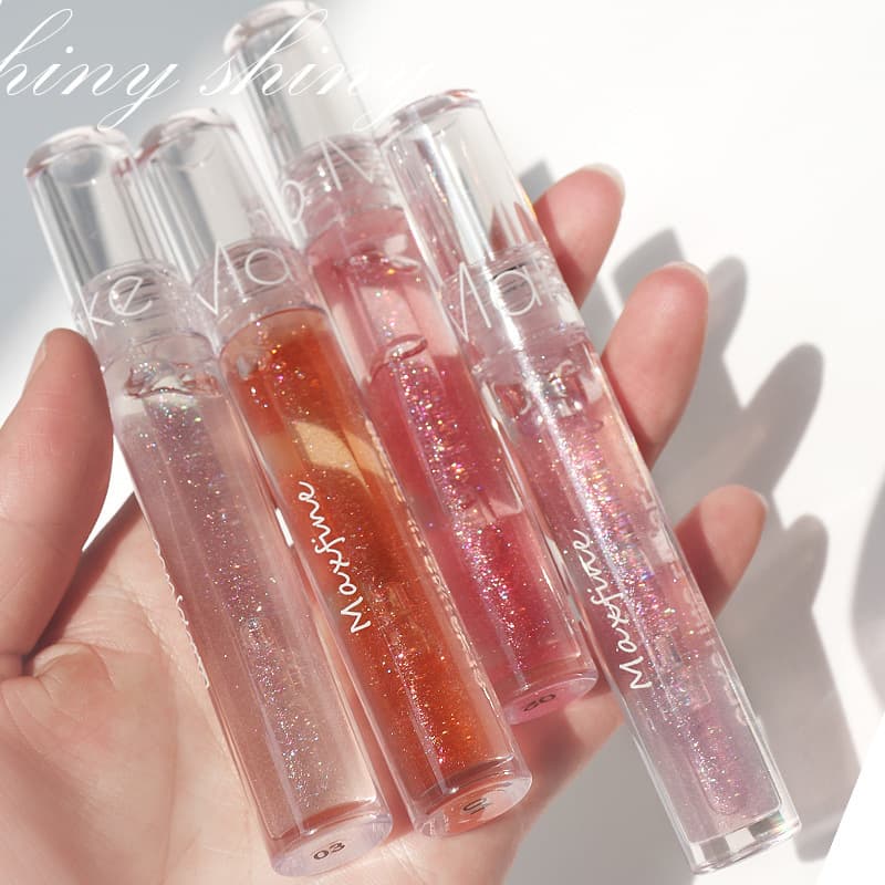 Maxfine lip gloss water gloss lip glaze moisturizing and plumping lips and cheeks dual-use lip gloss lip balm lip and cheek dual-use balm 2