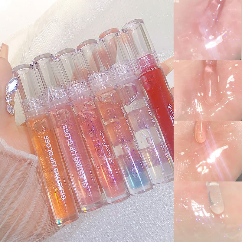Maxfine lip gloss water gloss lip glaze moisturizing and plumping lips and cheeks dual-use lip gloss lip balm lip and cheek dual-use balm 5