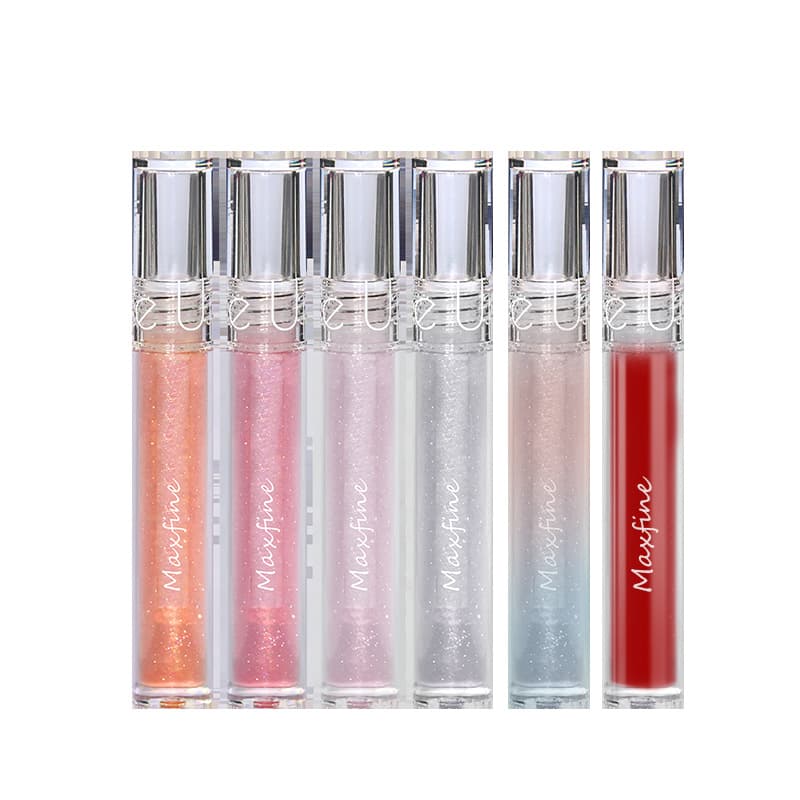 Maxfine lip gloss water gloss lip glaze moisturizing and plumping lips and cheeks dual-use lip gloss lip balm lip and cheek dual-use balm 6