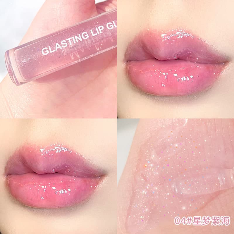 Maxfine lip gloss water gloss lip glaze moisturizing and plumping lips and cheeks dual-use lip gloss lip balm lip and cheek dual-use balm 8