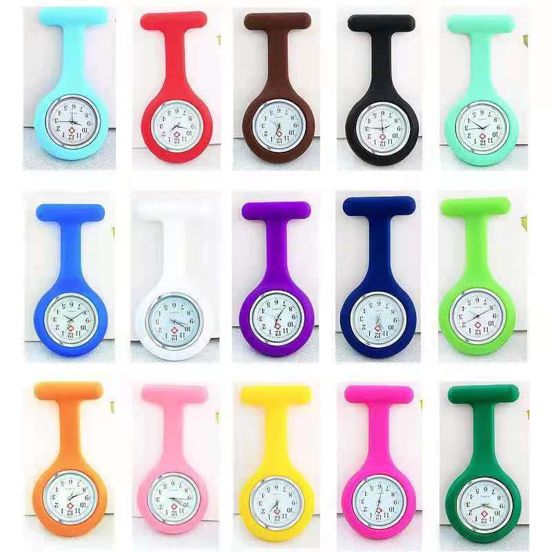 Foreign trade nurse watch silicone breast watch pin hanging watch student pocket watch quartz logo gift dial watch spot 2