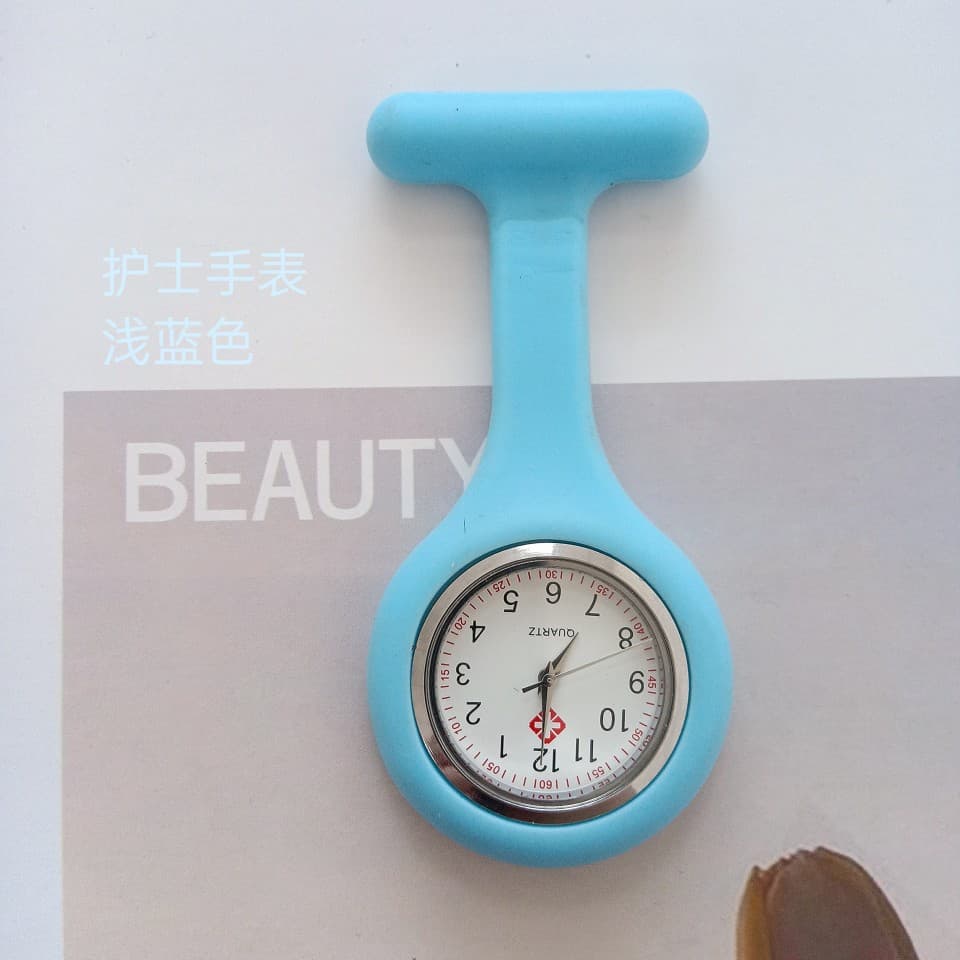 Foreign trade nurse watch silicone breast watch pin hanging watch student pocket watch quartz logo gift dial watch spot 7